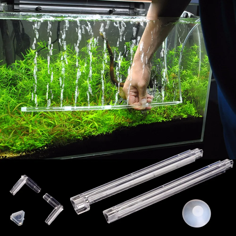 

Plastic Aquarium Fish Tank Curtain Air Vent Bubble Bar Release Diffuser Set New