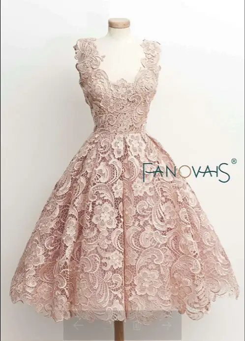 Vestido De Novia Robe de Mariage Короткие свадебные платья длиной до середины икры милые свадебные платья с поясами кружевные свадебные платья - Цвет: Розовый