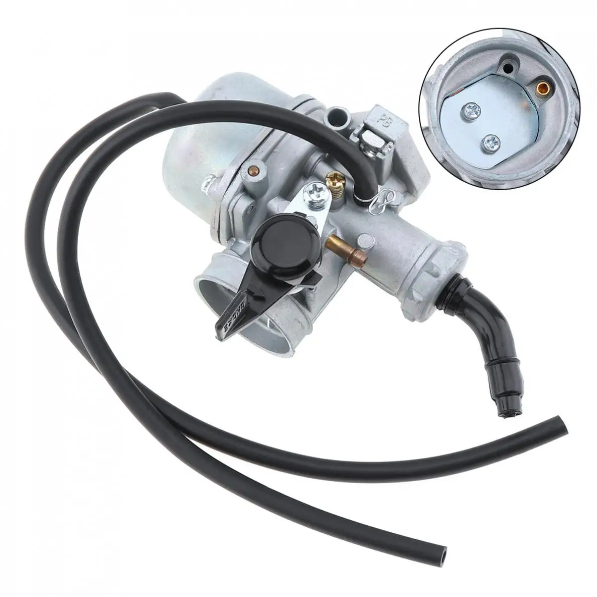 36mm Curved Pipe Motorcycle Carburetor with Two Black Hose for 110cc