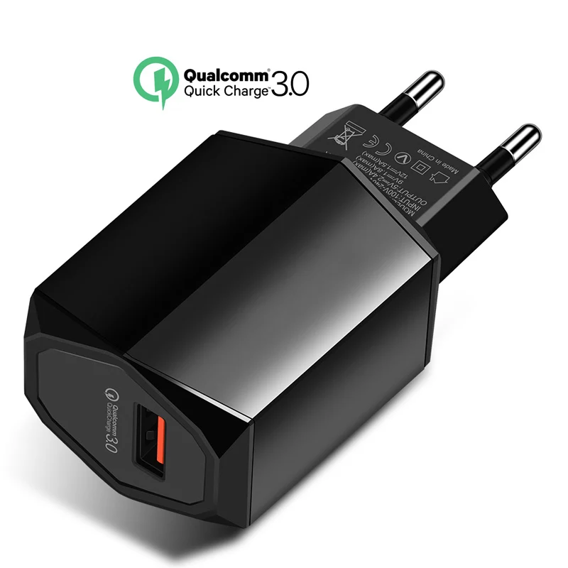 2.4A Fast USB Charger Quick Charge 3.0 Fast Charger QC3.0 QC2.0 18W Portable Wall USB Power Adapter Charging for Phone Chargers 2.4A Fast USB Charger Quick Charge 3.0 Fast Charger QC3.0 QC2.0 18W Portable Wall USB Power Adapter Charging for Phone Chargers