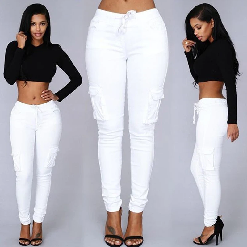 plus size white cargo pants