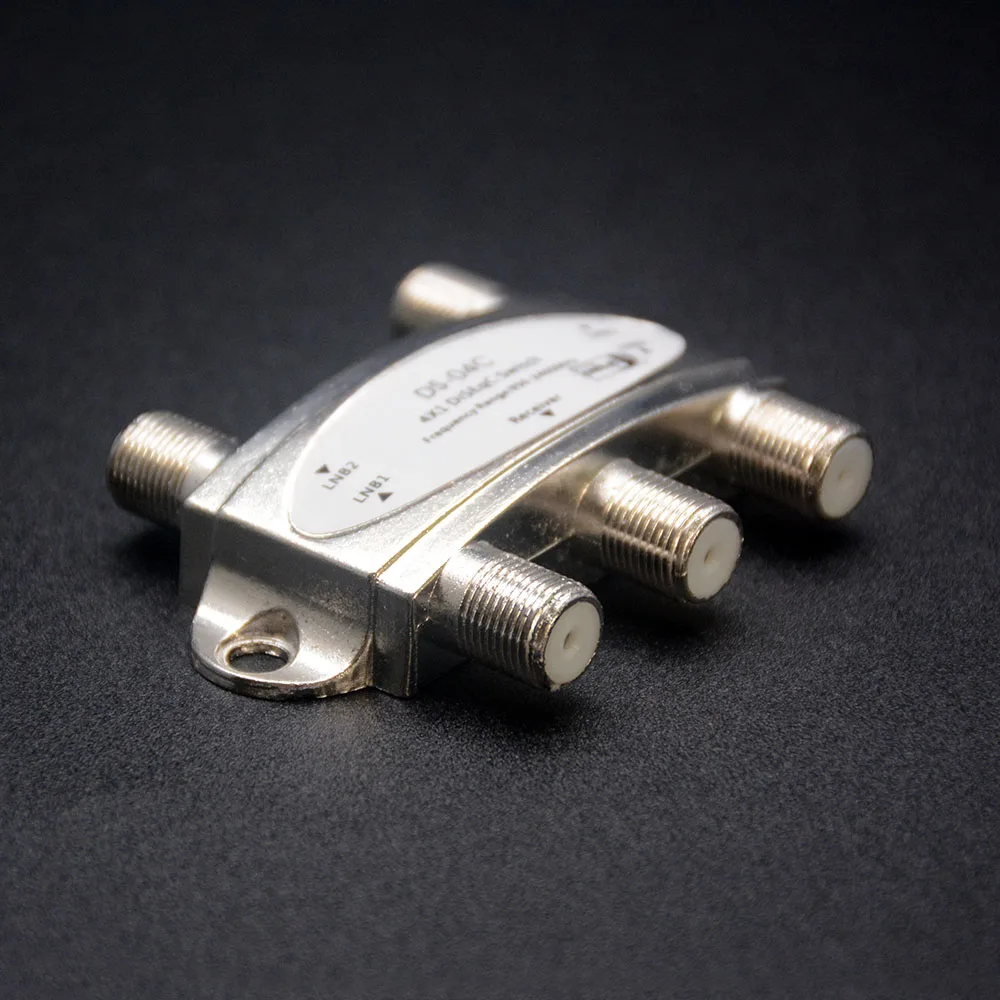 Original Zinc TV DiSEqC Switch 4x1 DiSEqC Switch Satellite Antenna Flat LNB Switch for TV Receiver Original Zinc TV DiSEqC Switch 4x1 DiSEqC Switch Satellite Antenna Flat LNB Switch for TV Receiver