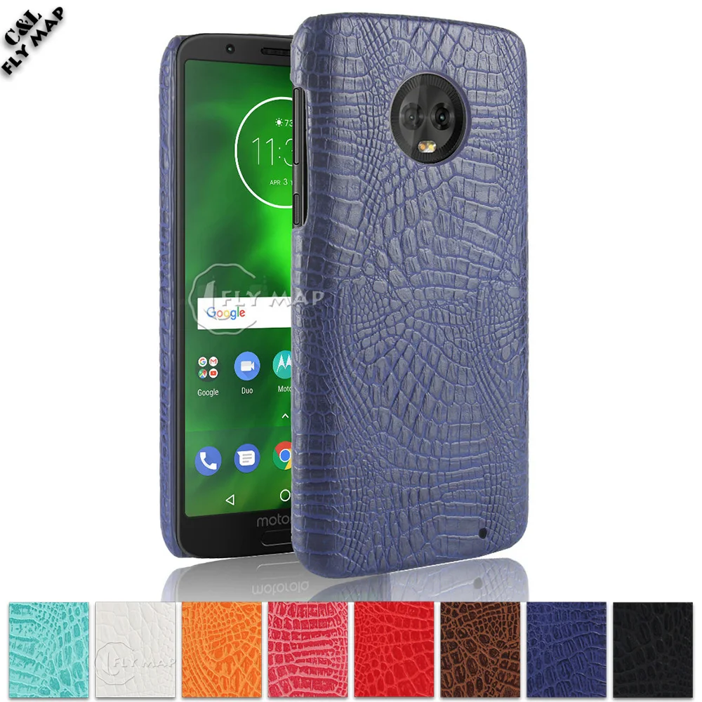 Чехол из крокодиловой кожи для Motorola Moto G6 Plus 2018 XT1926 жесткий защитный чехол