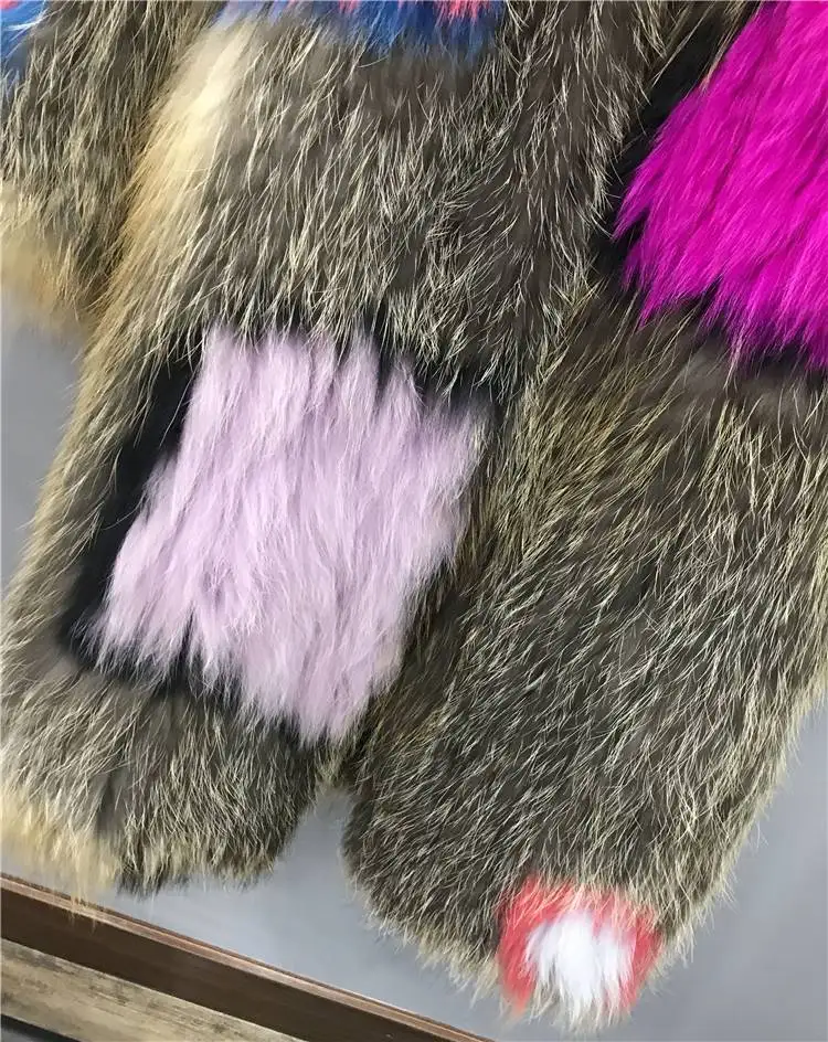 women real knitted fox fur coat long (23)