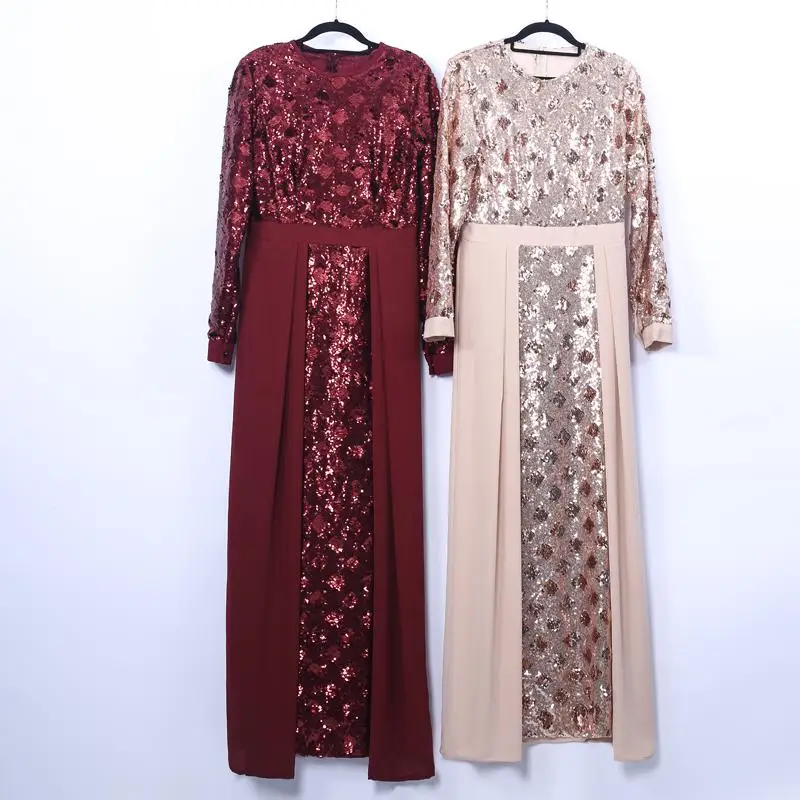 Роскошные блесток Абаи Дубай вечерние мусульманское платье для Для женщин длинный халат кафтан джилбаба исламская одежда, Дубай платье хиджаб платье Оман Объединенные Арабские Эмираты