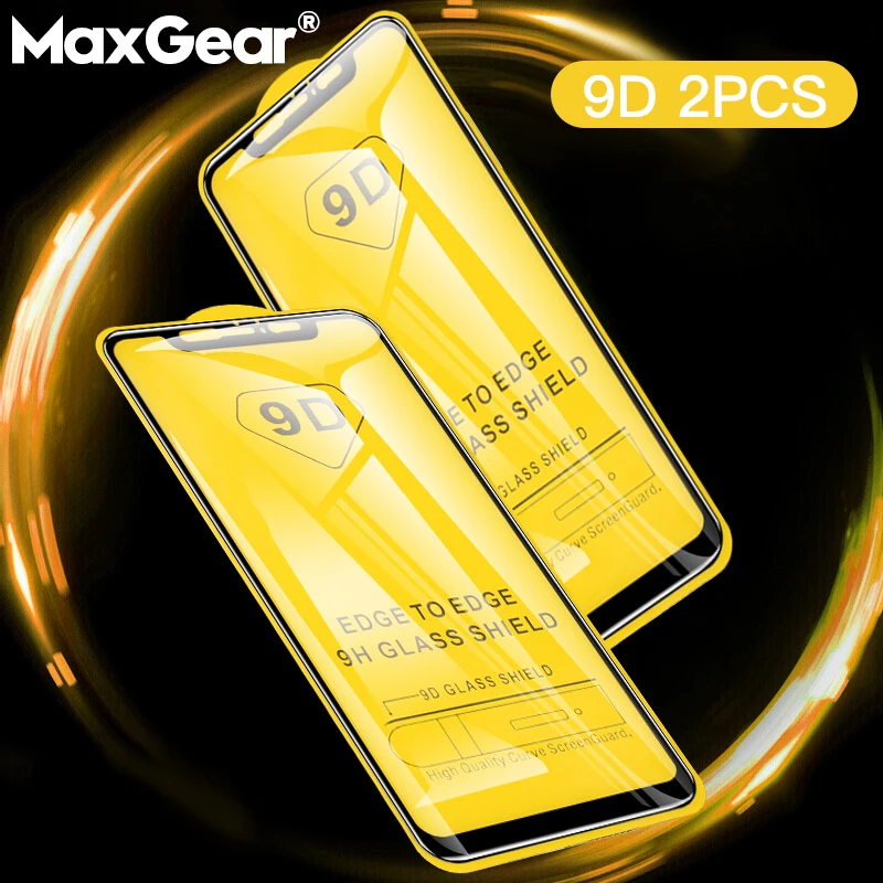 

2PCS 9D Full Cover Tempered Glass For Xiaomi Mi 6 8 9 SE Lite A1 A2 Screen Protector Protective Film For 5X 6X Pocophone F1 F2
