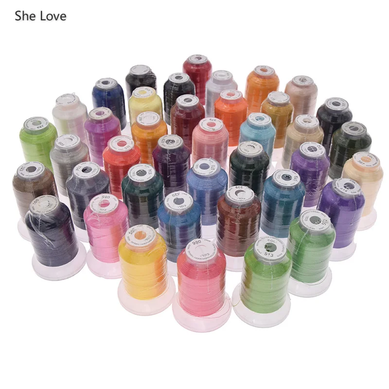 

She Love 40 Colors 120D/2 Polyester Thread Set For Embroidery Handmade Diy Sewing Materials Accessories