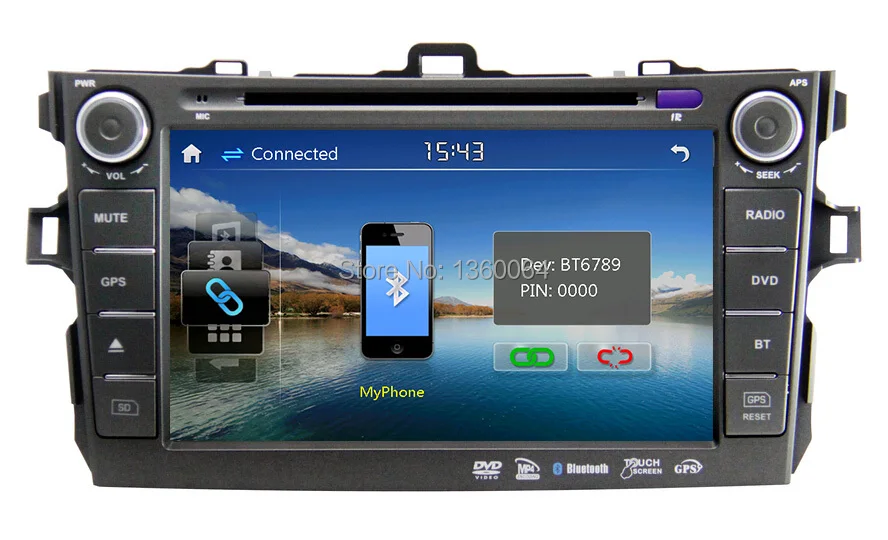 Clearance 8 inch Car DVD Player for Toyota corolla (2006-2011) Audio Video GPS Navigation TV Bluetooth Radio 3G+Free GPS map 2