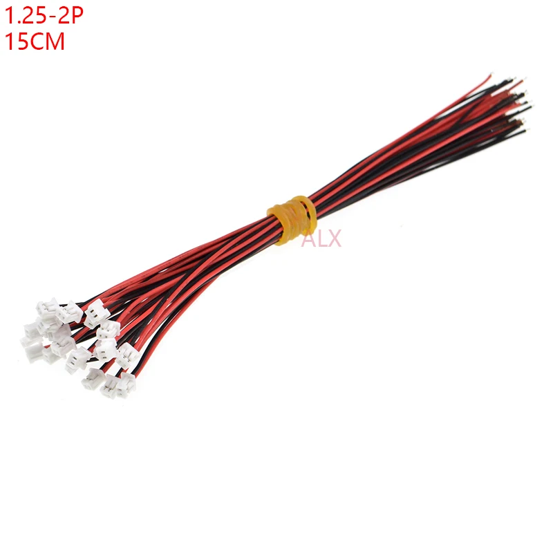 

20PCS 150MM mini micro JST 1.25 2pin female plug connector with wire 1.25MM 2pin cable