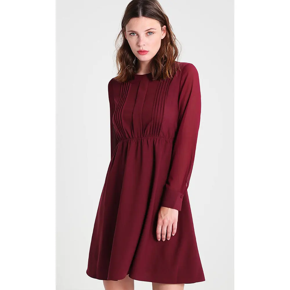 Red long sleeve dress fashion nova 2017