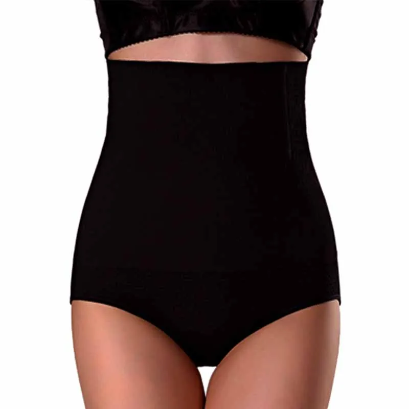 Seamless Women High Waist Shaper Panties Tummy Slimming Sheath Corrective Underwear For Weight Loss Shapewear Body Shaper - Color: Black