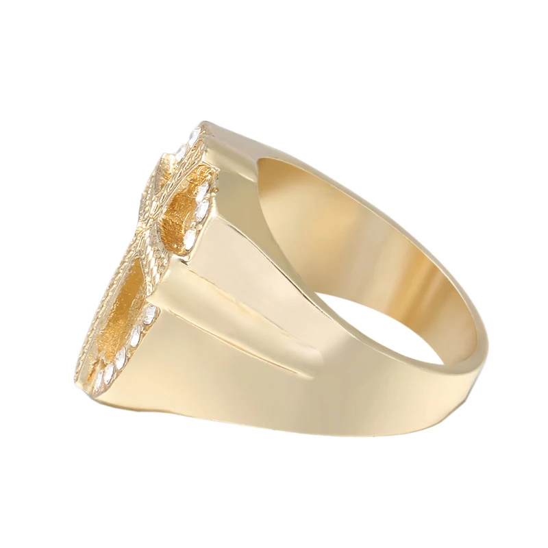 Соня Рыцари Тамплиер доспехи крестоносца крест кольца Iced Out Кристалл Золото перстень для мужчин прохладный мужской дизайн ювелирных изделий