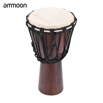 

ammoon Professional 8" /10" African Drum Djembe Hand Bongo Drum Music Percussion Instrument Select Hardwood Body Goatskin Head