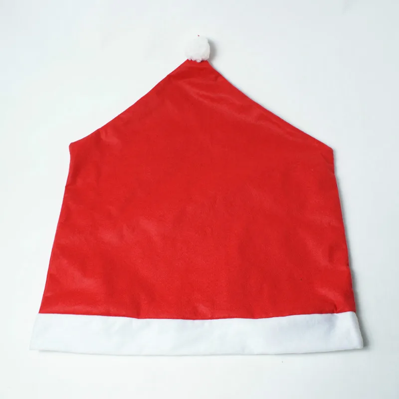 1 шт. 50*60 см Санта-Красная шапка для стула, чехлы с рождественским декором, обеденное кресло, Рождественская шапка, наборы для дома, для дома, 5ZHH091
