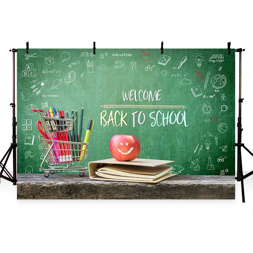 

Backdrop Back To School blackboard photography backdrops Children Baby show Customized photo background Studios Drops