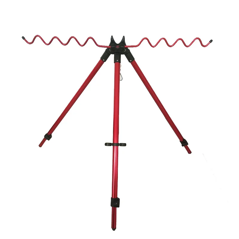 Portable Fishing Rod Holder Aluminum Alloy Tripod Stand Telescopic