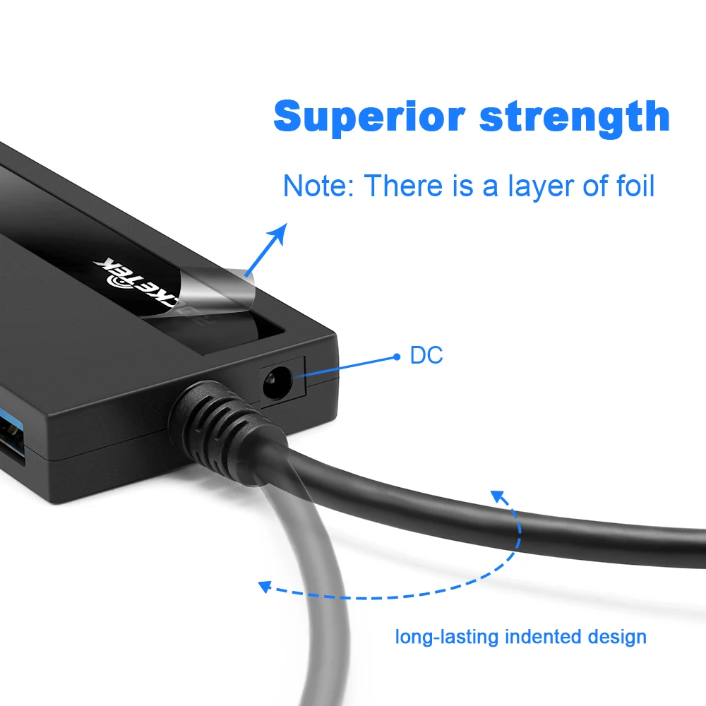 Rocketek нескольких usb 3,0 hub 4 порта адаптера splitter DC Мощность Интерфейс Для iMac MacBook Air usb3.0 pc ноутбук аксессуары