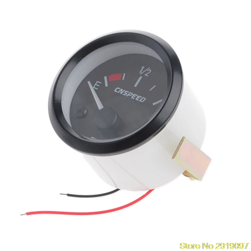 

New Arrive 52mm Meter w/ Fuel Sensor E-1/2-F Pointer 12V Universal Car Fuel Level Gauge Drop Shipping Support