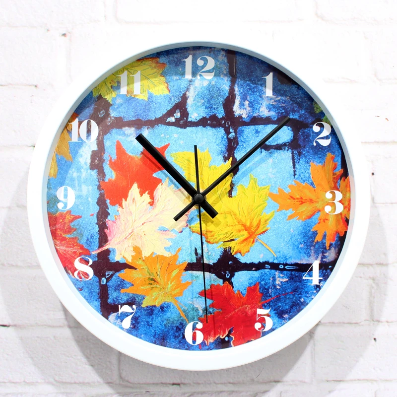 Color Leaf Wall Clock 12 Inches 最大42OFFクーポン
