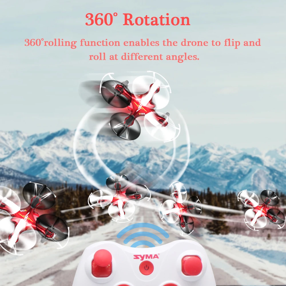 

Mini rc Drone X12s 2.4G 6 Axis Gyro Headless mode RC helicopter 360 degree rotation flight UFO remote control toys for kid gift