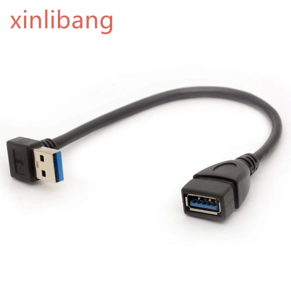 Удлинительный Кабель USB 3 0 под прямым углом 90 градусов адаптер Папа мама