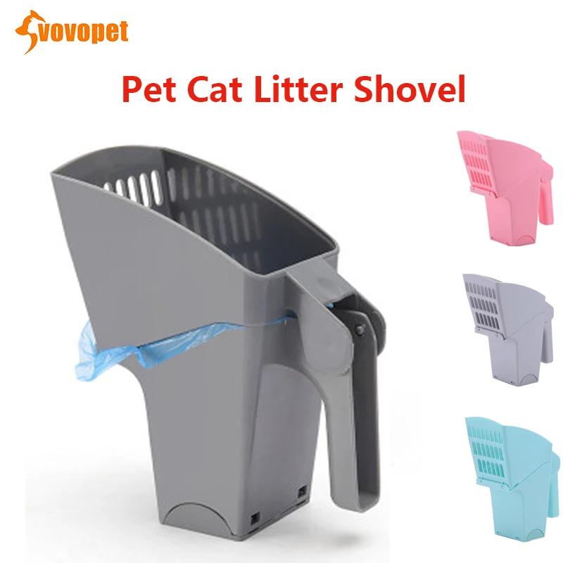 

VOVOPET Pet Cat Litter Shovel Plastic Sifter Hollow Kitty Puppy Litter Scoop Pets cats Cleanning poo Toilet Spoons Scooper