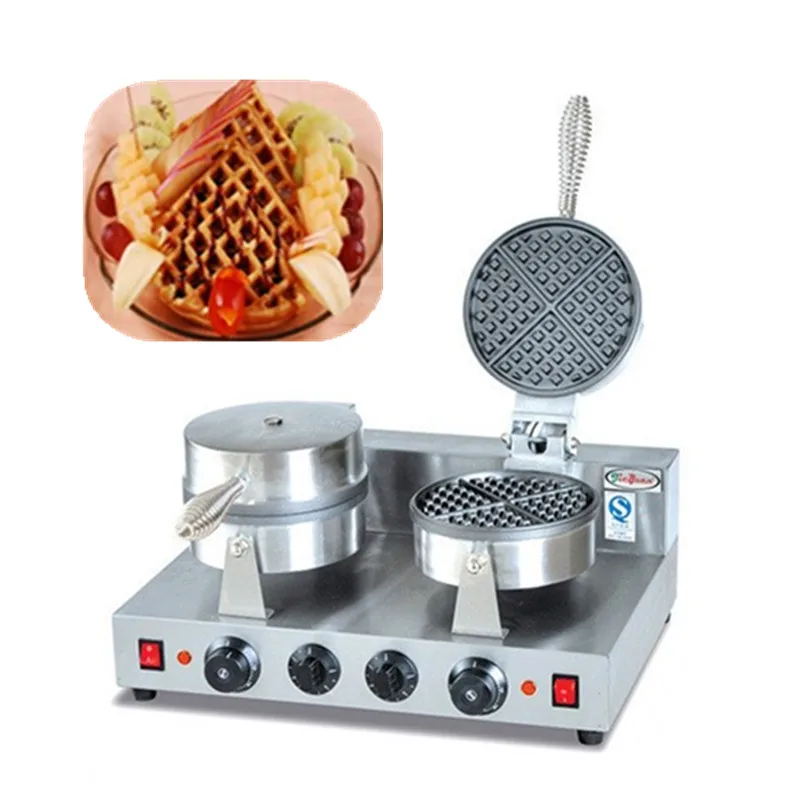 Newly designed double waffle baking oven commercial waffle maker waffle