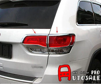 

For Jeep Grand Cherokee 2014 2015 Chrome Rear Tail Light Lamp cover Trim 4pcs