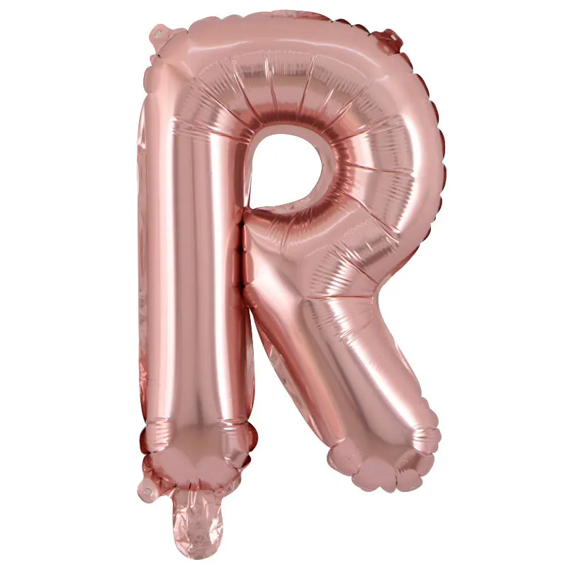 1 шт. розовое золото 16 дюймов A-Z воздушные шары с буквой с днем рождения Свадебные украшения детский подарок гелиевый воздух воздушный шар поставки - Цвет: R