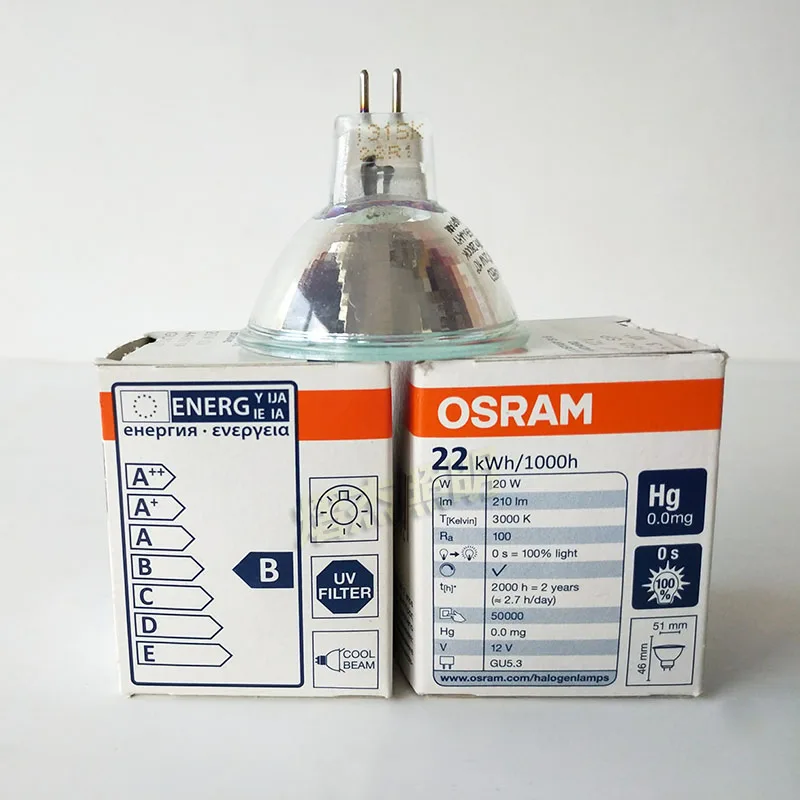 

For 2PSC OSRAM DECOSTAR 51S,44860 WFL 12V 20W Germany Bulb,36 Degree,44860WFL GU5.3 Halogen Lamp,DECO Cover Standard,UV Filter