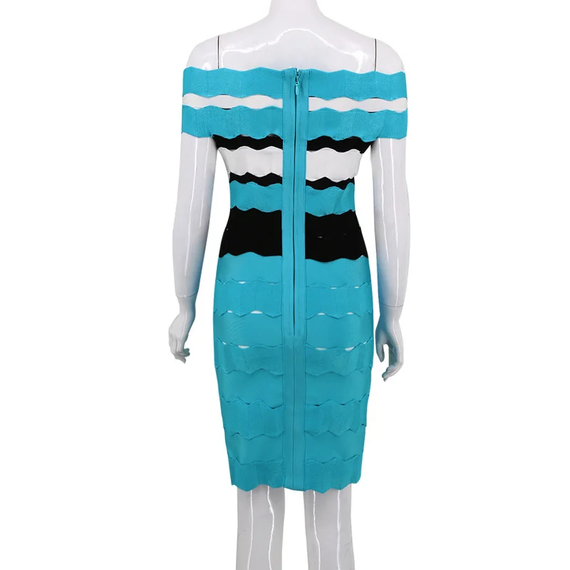 Высококачественный светильник, синее платье с вырезом лодочкой из вискозы, облегающее Бандажное платье, вечерние платья, элегантное платье