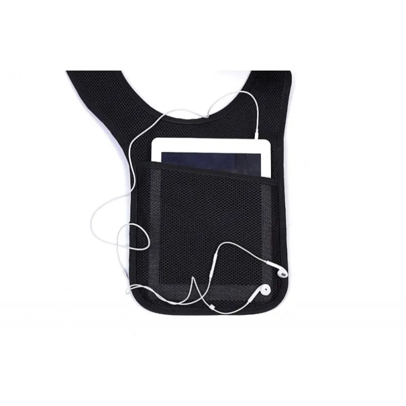  Multifunction Men Travel Anti Theft Hidden Underarm Shoulder Bag Black Nylon Pocket Mp3 Mobile Phon - 1879991302