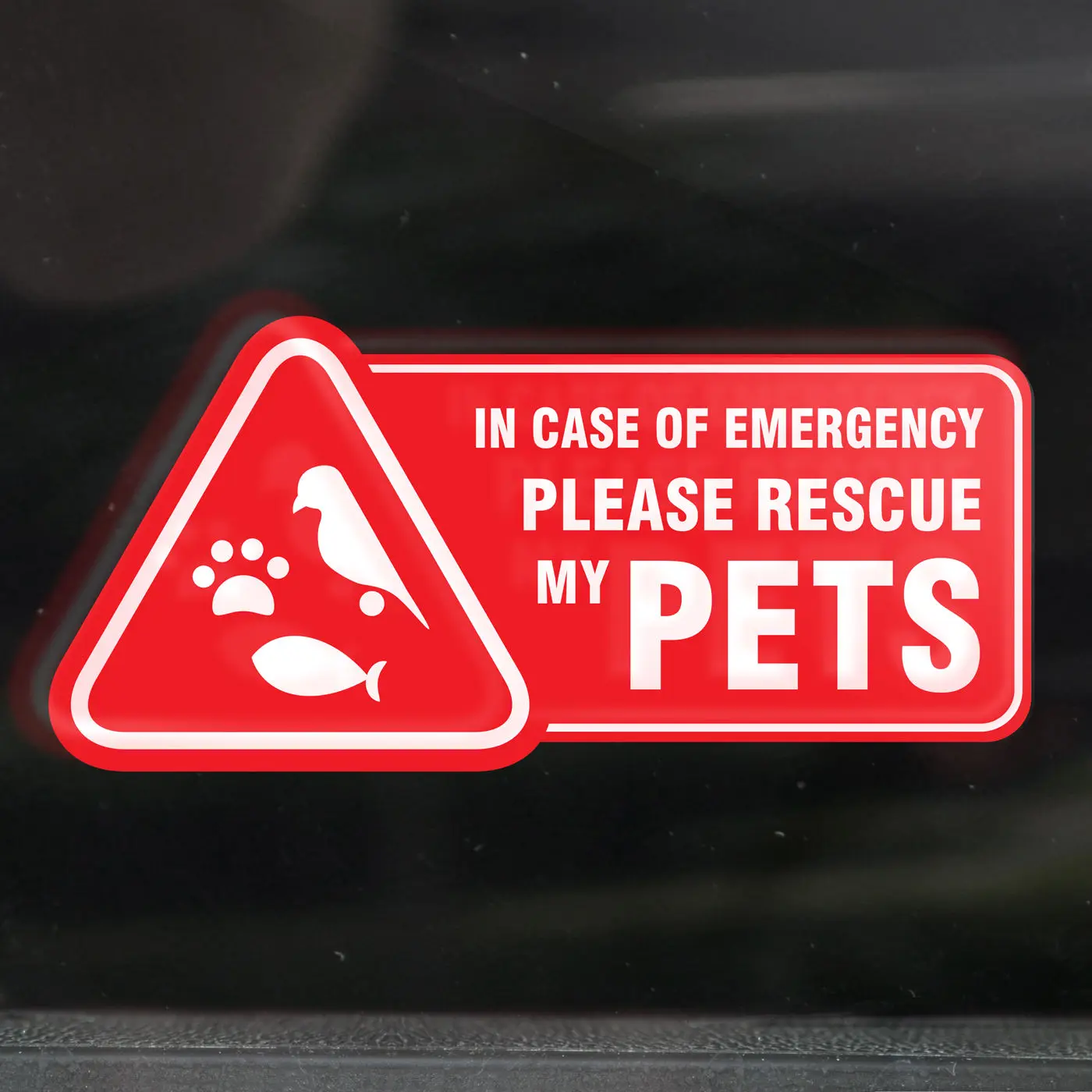 

PET SAFETY STICKER - Please Rescue my Dog Cat Bird.n Case Fire/Accident
