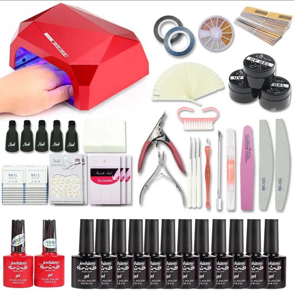

Timistory 12 Color Gel Nail Set with UV Lamp 36W Nail Gel Polish Set UV Gel Base Top Coat Manicure Kit For Nail Art Tools 003