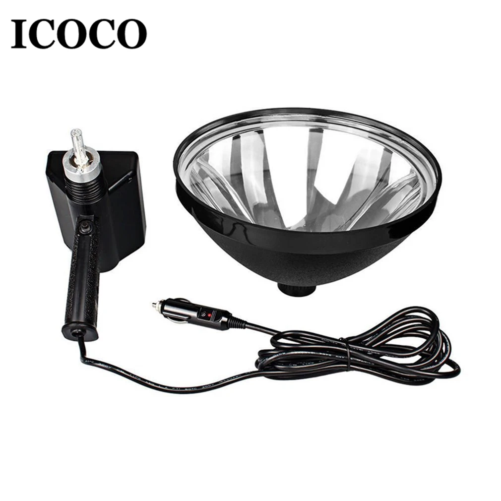 ICOCO 9 дюймов портативный ручной ксеноновая лампа 1000 Вт 245 мм для кемпинга, охоты, рыбалки, точечного света, прожектор, яркость, распродажа