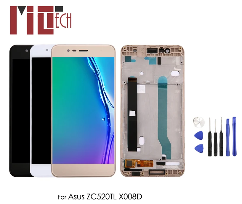 

LCD Display For Asus Zenfone 3 Max ZC520TL X008D Glass Touch Screen Digitizer Assembly with Frame 5.2'' 1920x1080