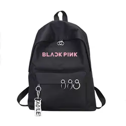 Back pack Harajuku Для женщин Рюкзак Bts рюкзак школьный дорожная сумка Exo Got7 монста х дважды Sac Dos Blackpink хотите один холст