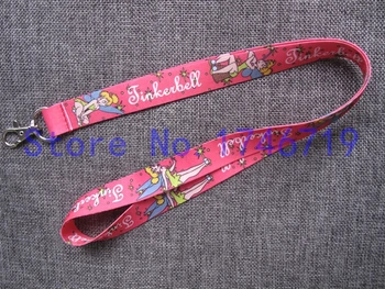 

Free Shipping 20 Pcs Tinkerbell Mobile Phone Neck Straps Neck Strap Keys Camera ID Card Lanyard GS0170