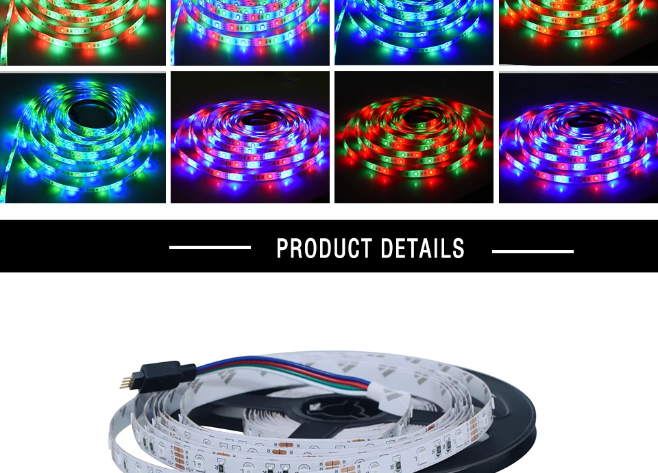 2835 SMD RGB USB charger LED Strip light DC 5V USB Cable LED Light Flexible Tape 1M 2M 3M 4M 5M RF IR RGB Remote control (5)