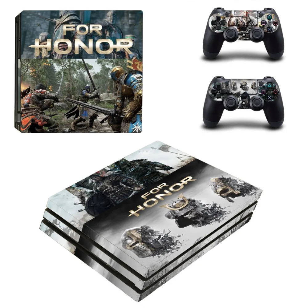 Игры for Honor PS4 про кожу Стикеры Наклейка виниловая для Playstation 4 консоли и 2 контроллеры PS4 про кожу Стикеры