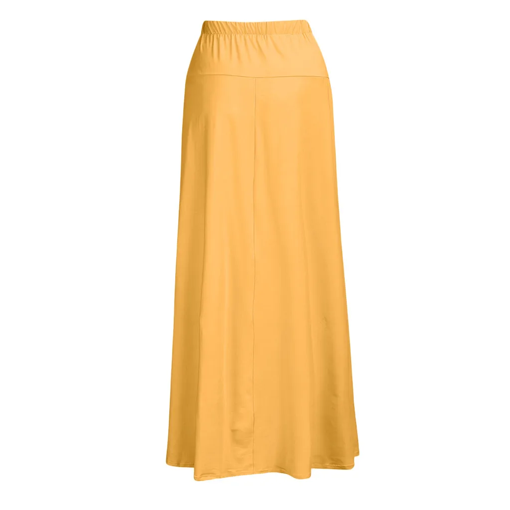 Летняя женская юбка для беременных, длинная, Корейская, с высокой талией, для кормления грудью, для беременных, одежда umstandard Haut Grossesse 19A26