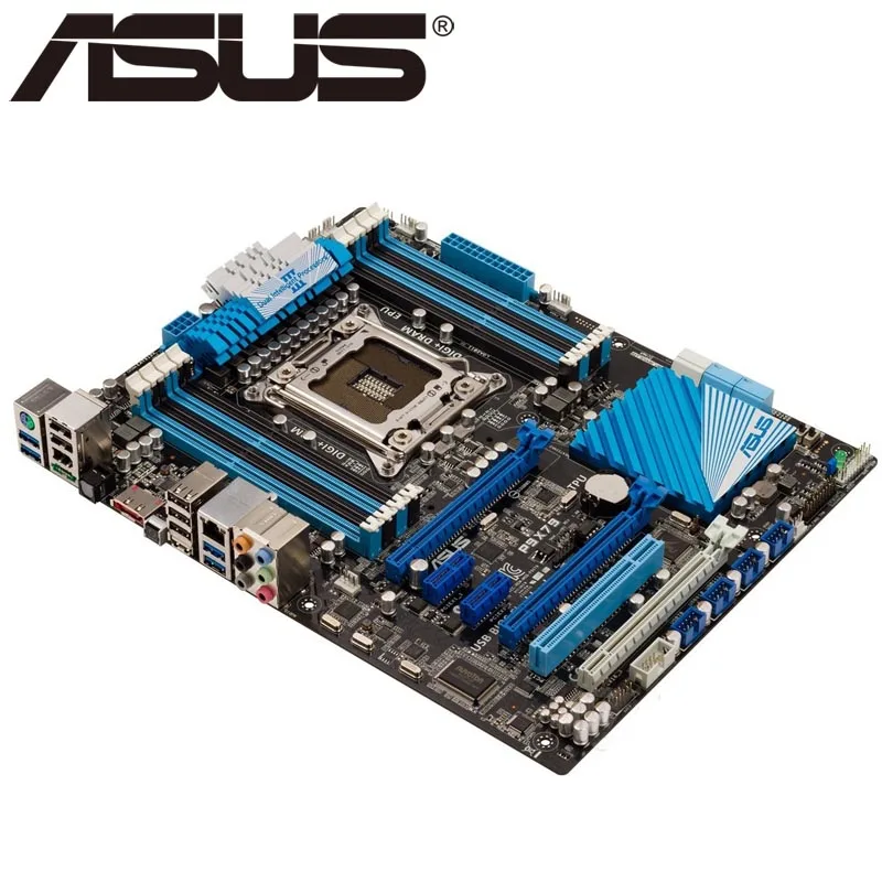 Материнская плата Asus P9X79 для настольных ПК X79 Socket LGA 2011 Core i7 DDR3 64G ATX UEFI биос оригинальная б/у материнская плата в продаже