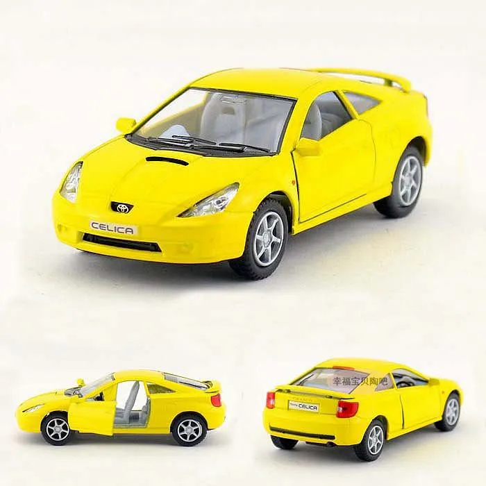 Высокая имитация 1:34 Toyota Celica литья под давлением сплав модель автомобиля Металл с вытягиванием назад автомобиль игрушка для ребенка подарки на день рождения
