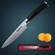 Huiwill marke 5 “japanischen damaskus vg10 stahl küche utility/universal messer obst koch messer mit geschmiedet g10 griff