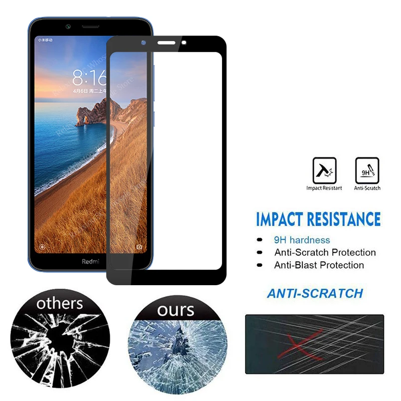 2 шт. защитное стекло redmi 7a стекло-экран протектор для xiaomi redmi 7a закаленное стекло redmi 7 a Красный mi a7 redmi7a пленка крышка