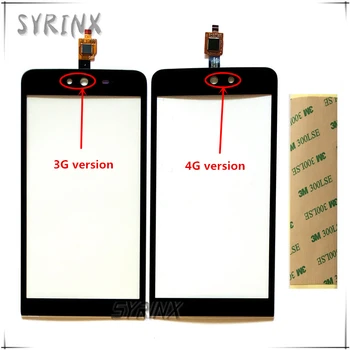 

Syrxin With 3M Tape Mobile Phone Front Glass Touchscreen For Wiko Rainbow Jam 3G 4G Touch Screen Digitizer Panel Replacement