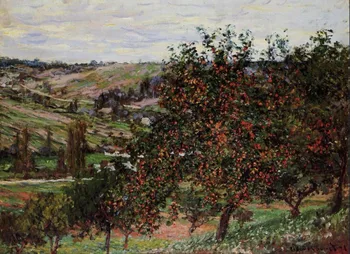 

High quality Oil painting Canvas Reproductions Apple Trees near Vetheuil (1878) By Claude Monet hand painted