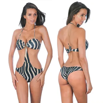 

Women Striped Push Up Bikini Beach Bathing Monokini Swimsuit Swimwear Z00322