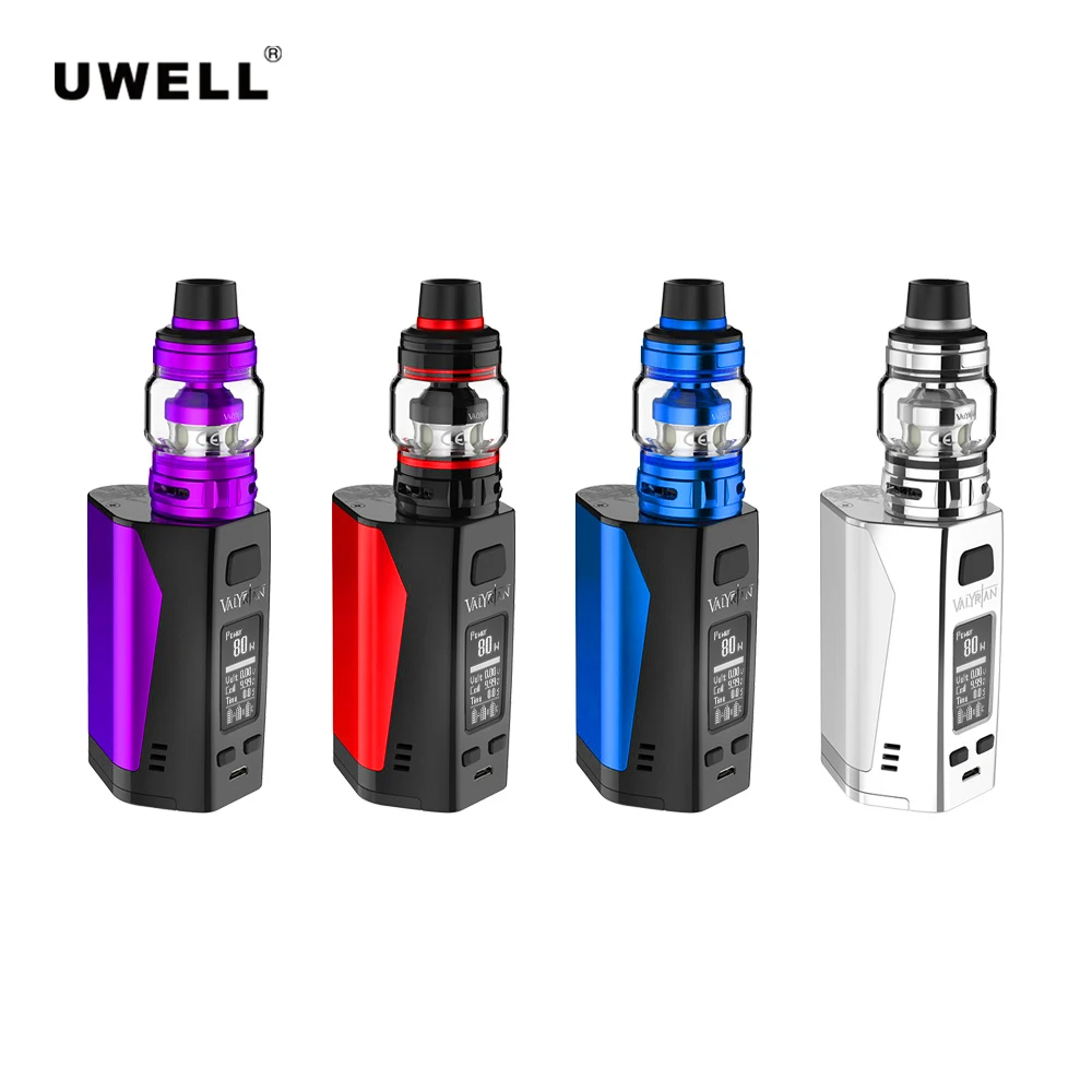 

Original Uwell Valyrian II Kit With 6ml Atomizer Vape Tank Large Clouds 300W Box Mod No 18650 Battery Electronic Cigarette Kit