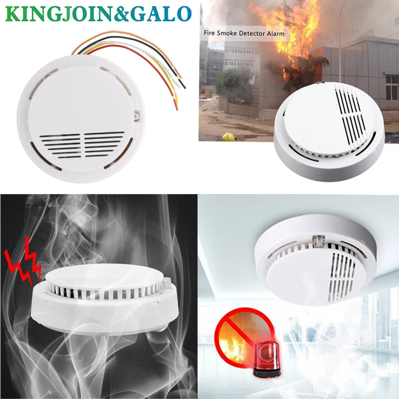 

Wired Smoke Detector Electronic Smoke Sensor For Home Burglar GSM / Wifi / Other Alarm System